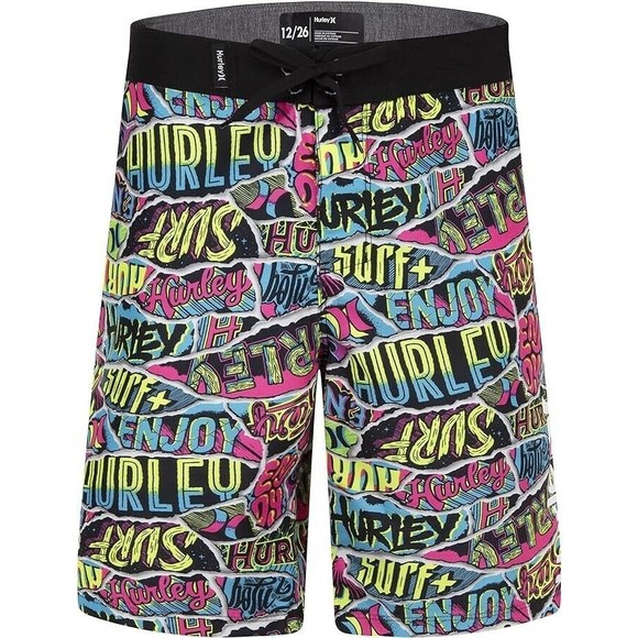 Hurley Board Shorts Youth Boys 20 Multicolor Surfing NEW